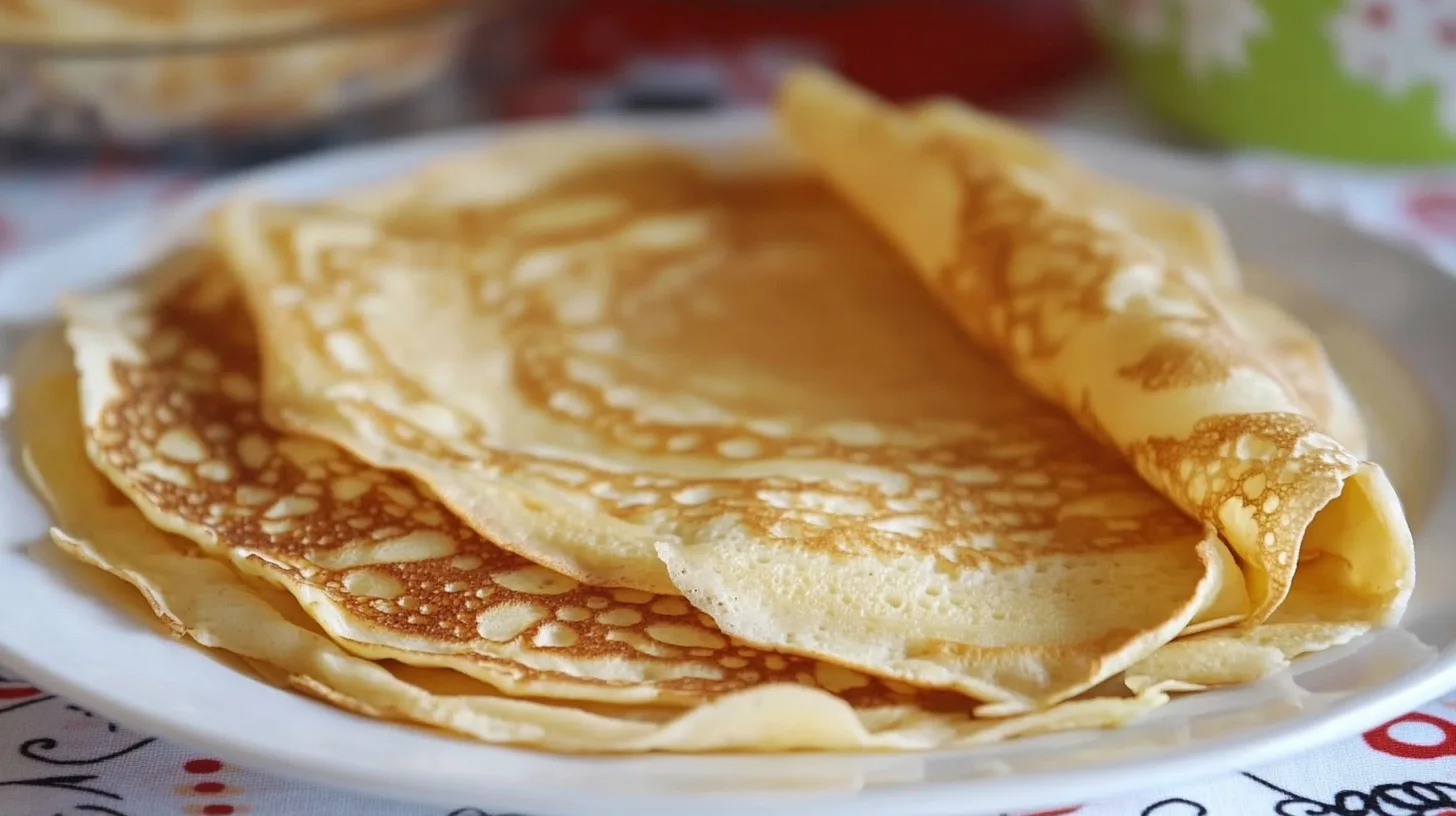 A kitchen counter with boxed pancake mix, fresh blueberries, chocolate chips, vanilla extract, and a bowl of batter being mixed with a whisk.