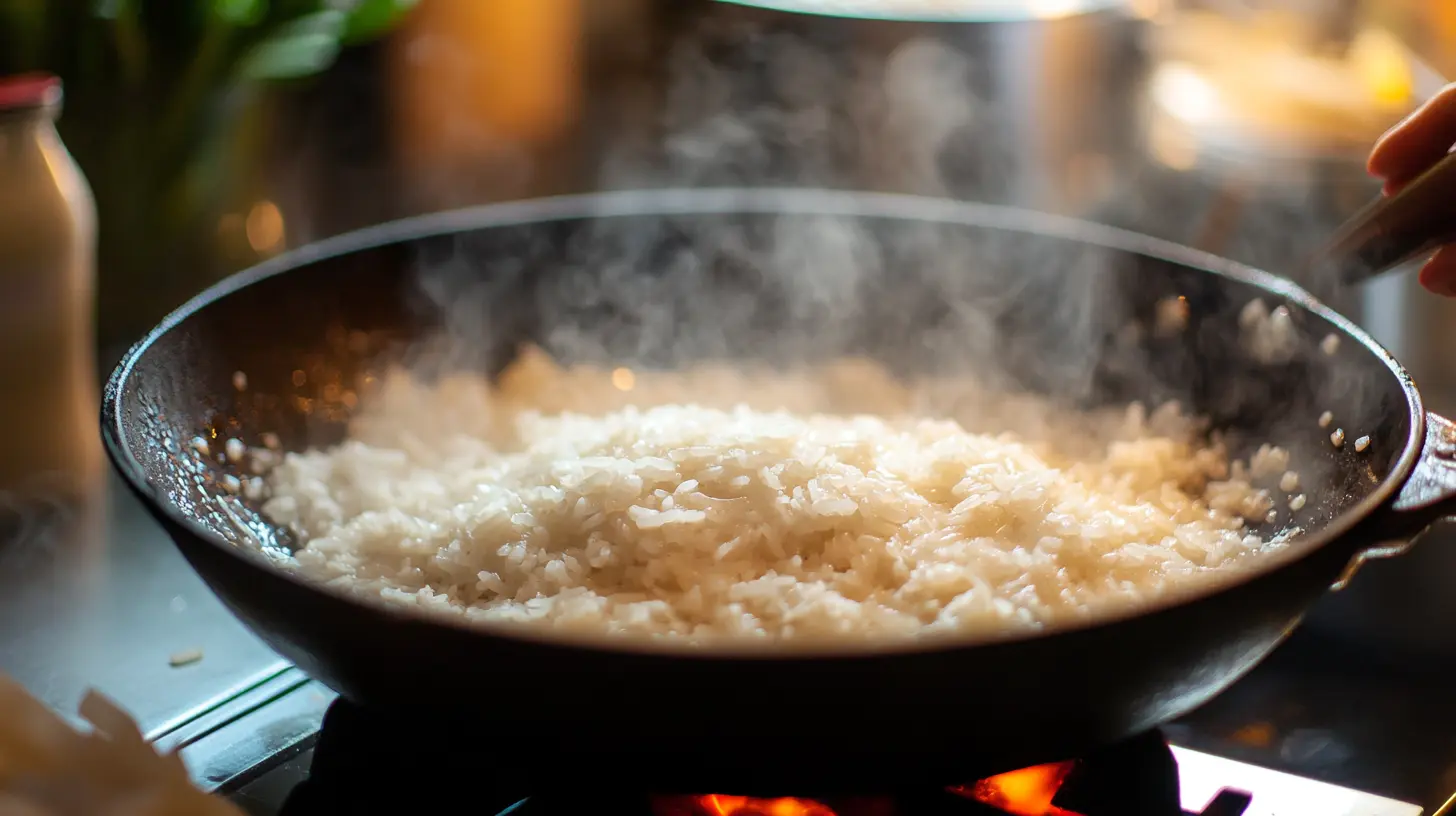 A bowl of rice enhanced with vibrant mix-ins, including fresh herbs, diced vegetables, citrus zest, and a drizzle of soy sauce, showcasing ideas to make rice taste better.
