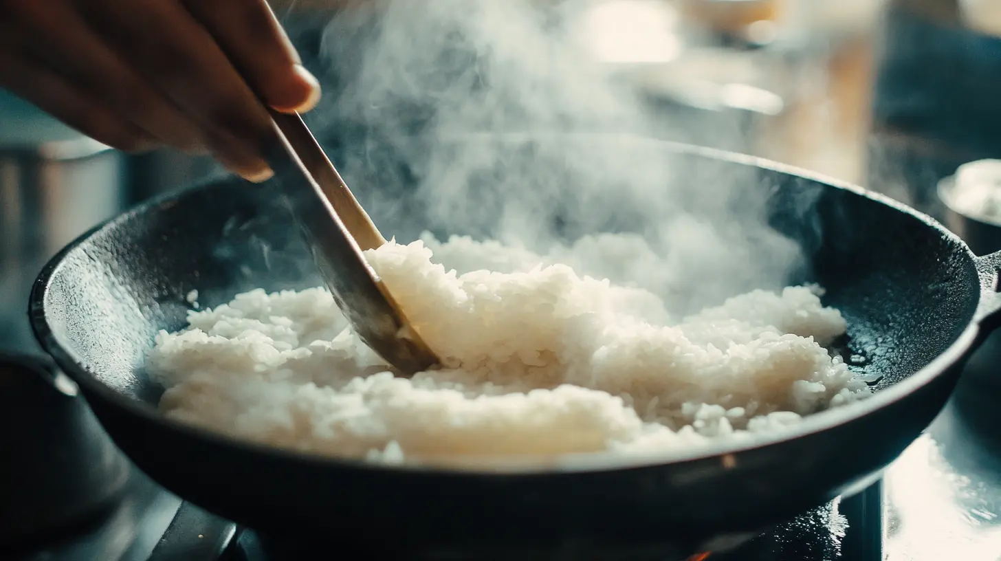 A bowl of rice enhanced with vibrant mix-ins, including fresh herbs, diced vegetables, citrus zest, and a drizzle of soy sauce, showcasing ideas to make rice taste better.