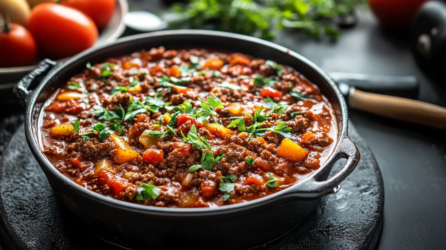 A side-by-side comparison of a classic sloppy joe with ground beef and a Sloppy Jane made with ground turkey, both served on toasted buns.
