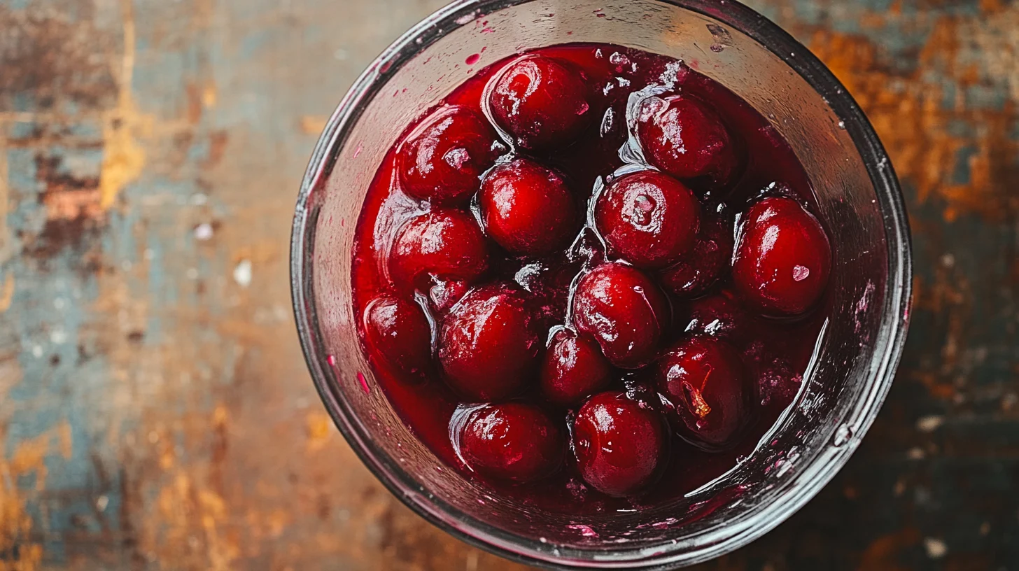 Fresh cherries in a bowl next to a jar of homemade cherry jam, highlighting the role of pectin in jam-making.